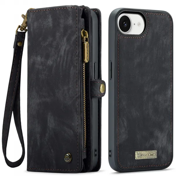 WALLET Ochranný kryt s peňaženkou 2v1 pre Apple iPhone 16e / iPhone 17e čierny