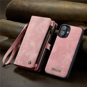 WALLET Ochranný kryt s peňaženkou 2v1 pre Apple iPhone 16 Plus ružový