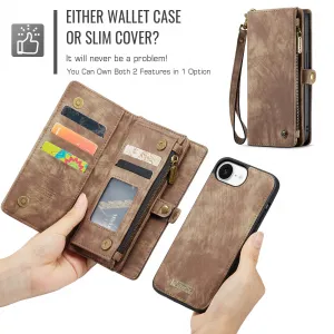 WALLET Ochranný kryt s peňaženkou 2v1 pre Apple iPhone 16e / iPhone 17e hnedý