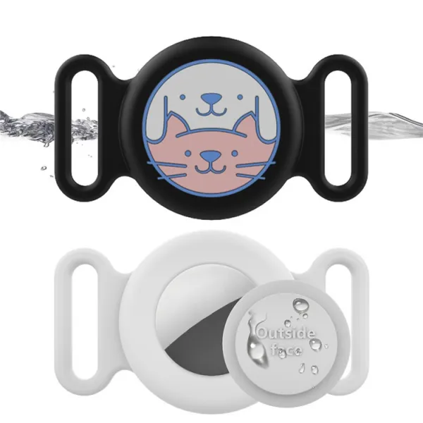 PROTEMIO PET LOCATE Obal pre Apple AirTag na obojok psa / mačky biely