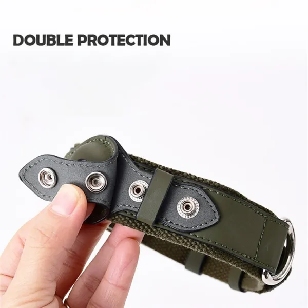 PROTEMIO PET GUARD Kožený obojok s puzdrom pre Apple AirTag VEĽKOSŤ: M - ružový