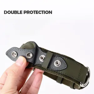 PROTEMIO PET GUARD Kožený obojok s puzdrom pre Apple AirTag VEĽKOSŤ: M - ružový