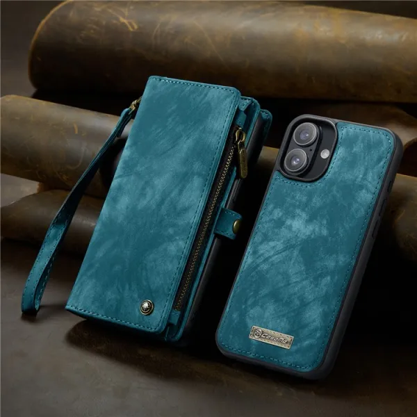 WALLET Ochranný kryt s peňaženkou 2v1 pre Apple iPhone 16 Plus modrý