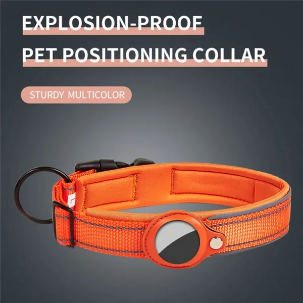 PROTEMIO GLOWY PAW Reflexný obojok pre Apple AirTag VEĽKOSŤ: S - ružový