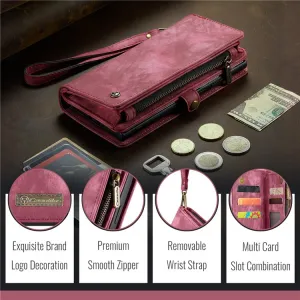 WALLET Ochranný kryt s peňaženkou 2v1 pre Apple iPhone 16 Plus červený