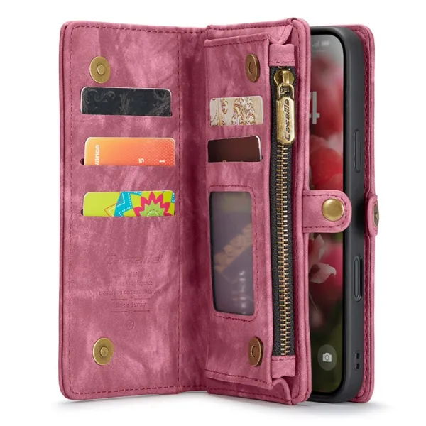 WALLET Ochranný kryt s peňaženkou 2v1 pre Apple iPhone 16 červený