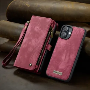 WALLET Ochranný kryt s peňaženkou 2v1 pre Apple iPhone 16 Plus červený