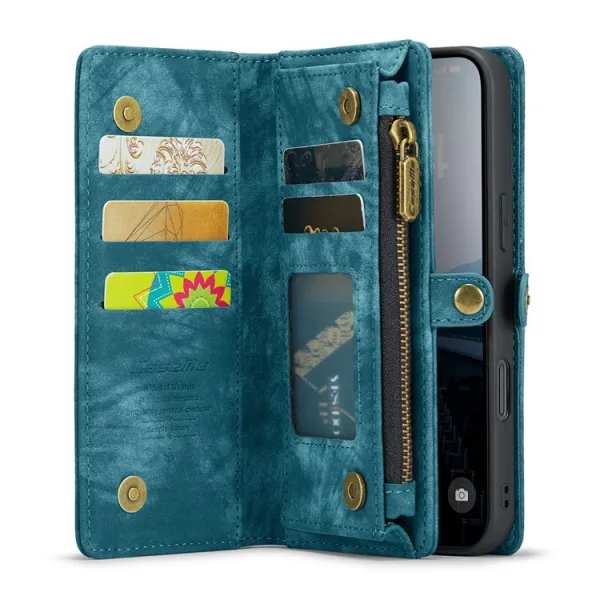WALLET Ochranný kryt s peňaženkou 2v1 pre Apple iPhone 16 Plus modrý