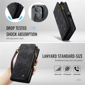 WALLET Ochranný kryt s peňaženkou 2v1 pre Apple iPhone 16 Plus čierny