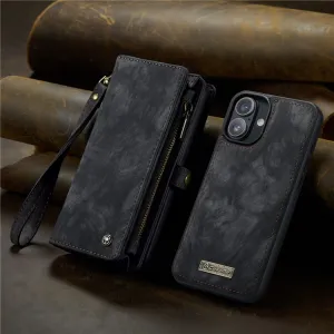 WALLET Ochranný kryt s peňaženkou 2v1 pre Apple iPhone 16 Plus čierny