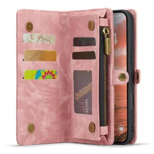 WALLET Ochranný kryt s peňaženkou 2v1 pre Apple iPhone 16 ružový