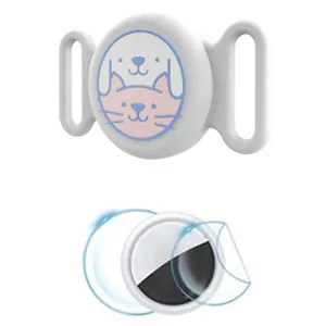 PROTEMIO PET LOCATE Obal pre Apple AirTag na obojok psa / mačky biely