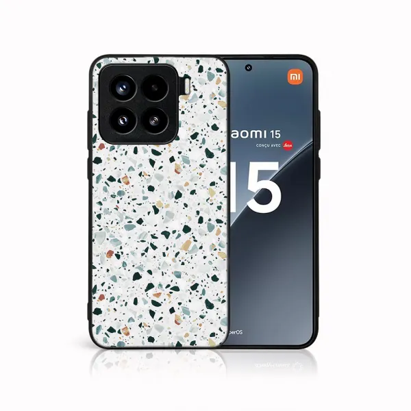 MY ART Ochranný kryt pre Xiaomi 15 GREY TERRAZZO (163)