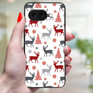 MY ART Kryt s vianočným dizajnom Google Pixel 9a DEER (068)