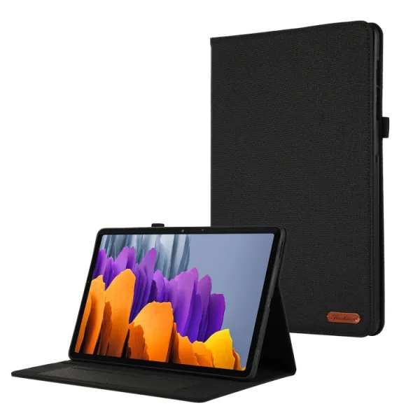 FABRIC Zaklápací kryt pre Samsung Galaxy Tab S9 FE / Tab S10 FE / Tab S10 Lite čierny