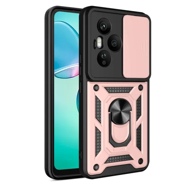 RING CAMERA Kryt s držiakom pre Honor 400 Pro 5G ružový