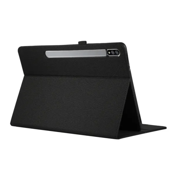 FABRIC Zaklápací kryt pre Samsung Galaxy Tab S9 FE / Tab S10 FE / Tab S10 Lite čierny