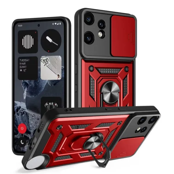 RING CAMERA Kryt s držiakom pre CMF Phone 2 Pro červený