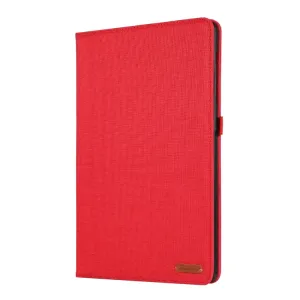 FABRIC Zaklápací kryt pre Samsung Galaxy Tab S9 FE / Tab S10 FE / Tab S10 Lite červený