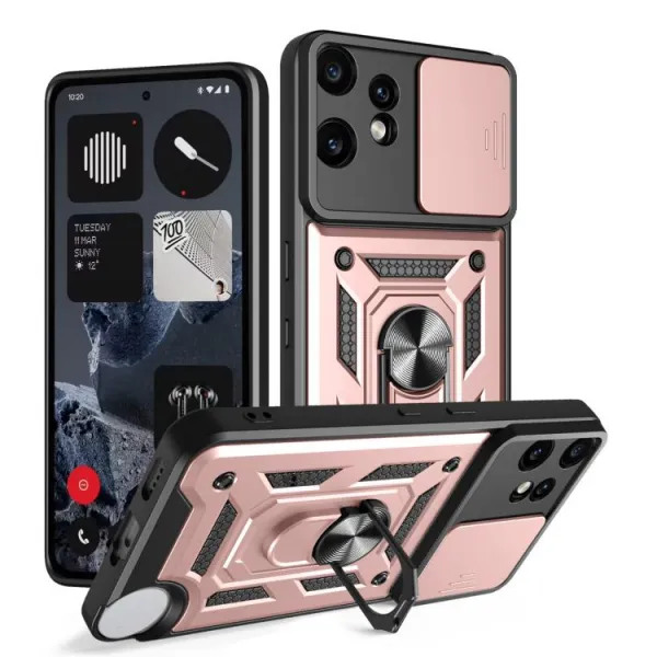 RING CAMERA Kryt s držiakom pre CMF Phone 2 Pro ružový
