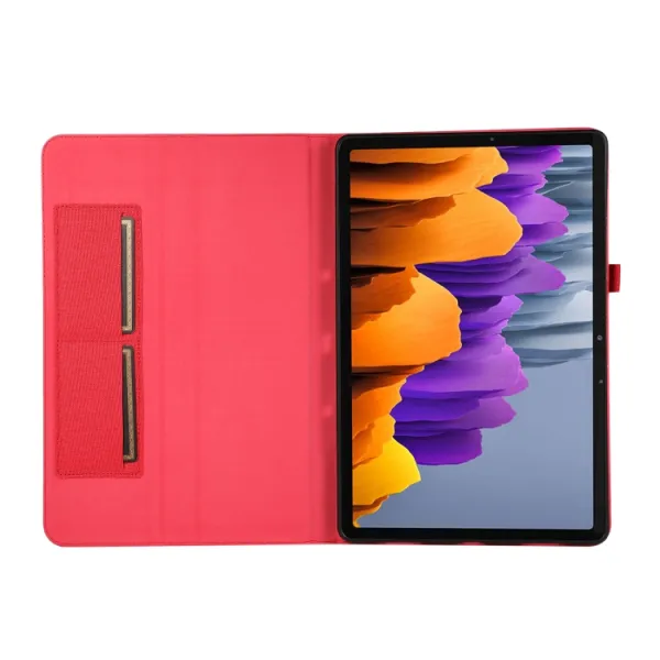 FABRIC Zaklápací kryt pre Samsung Galaxy Tab S9 FE / Tab S10 FE / Tab S10 Lite červený