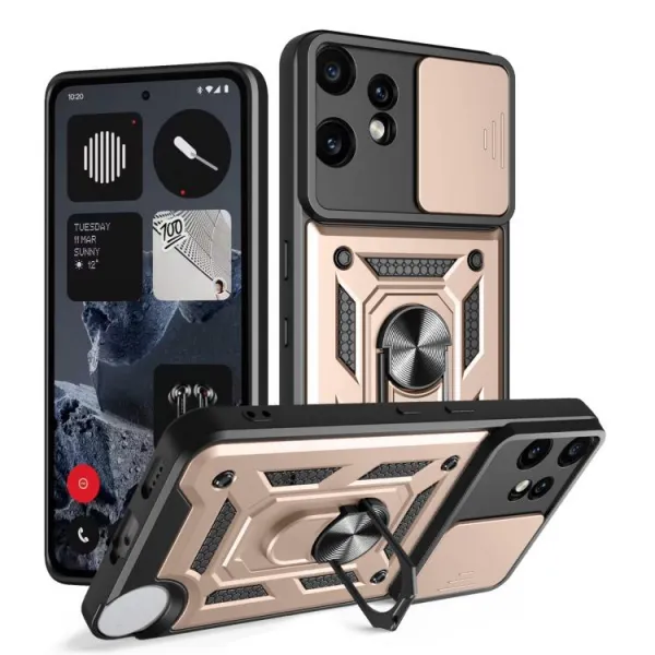 RING CAMERA Kryt s držiakom pre CMF Phone 2 Pro zlatý