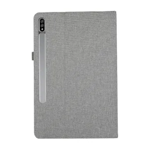 FABRIC Zaklápací kryt pre Samsung Galaxy Tab S9 FE / Tab S10 FE / Tab S10 Lite šedý