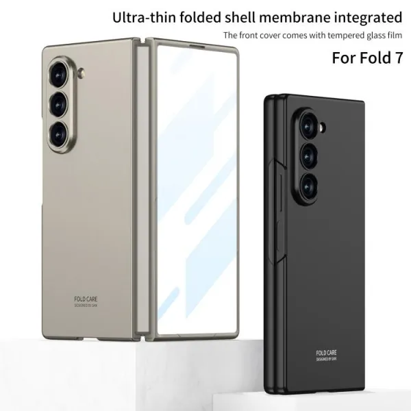 GKK Plastový kryt so sklom pre vonkajší displej Samsung Galaxy Z Fold7 5G TITANIUM GREY