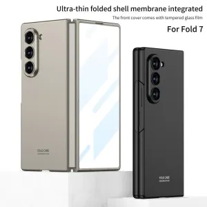 GKK Plastový kryt so sklom pre vonkajší displej Samsung Galaxy Z Fold7 5G TITANIUM GREY
