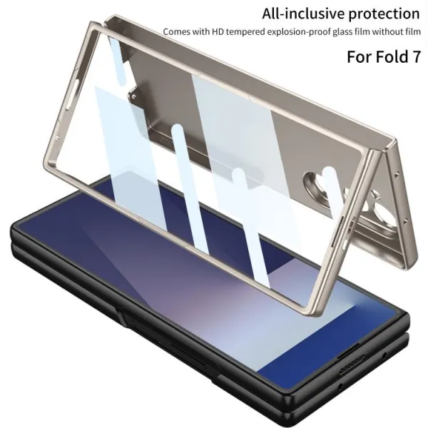 GKK Plastový kryt so sklom pre vonkajší displej Samsung Galaxy Z Fold7 5G TITANIUM GREY