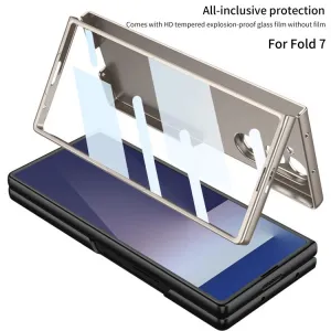 GKK Plastový kryt so sklom pre vonkajší displej Samsung Galaxy Z Fold7 5G TITANIUM GREY