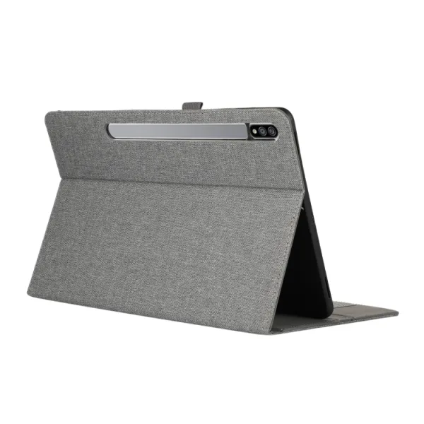 FABRIC Zaklápací kryt pre Samsung Galaxy Tab S9 FE / Tab S10 FE / Tab S10 Lite šedý