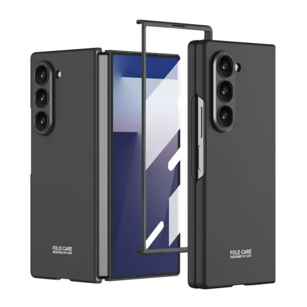 GKK Plastový kryt so sklom pre vonkajší displej Samsung Galaxy Z Fold7 5G čierny