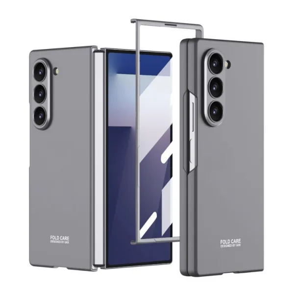 GKK Plastový kryt so sklom pre vonkajší displej Samsung Galaxy Z Fold7 5G šedý