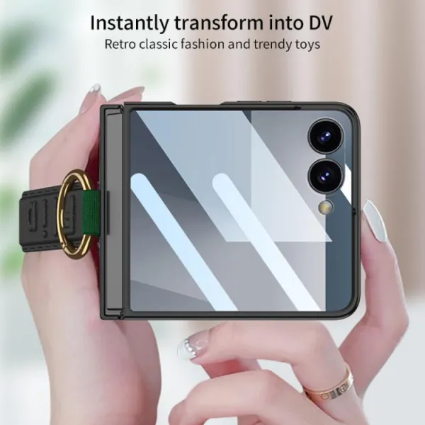GKK BAND Ochranný kryt s držiakom Samsung Galaxy Z Flip7 5G ružový