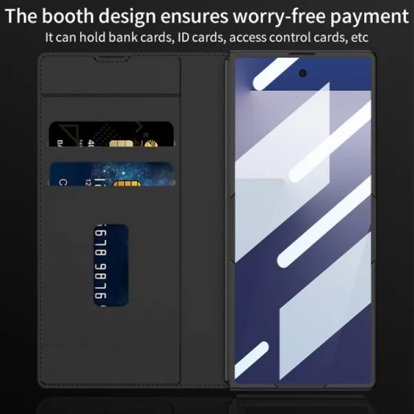 GKK SYNTHETIC Puzdro so sklom a priehradkou na stylus Samsung Galaxy Z Fold7 5G zelené