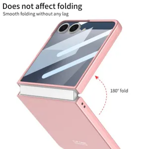 GKK Plastový kryt so sklom pre vonkajší displej Samsung Galaxy Z Flip7 5G zelený
