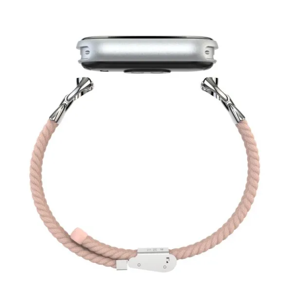 BRAIDED Nylonový remienok pre Xiaomi Smart Band 10 / 9 / 8 ružový