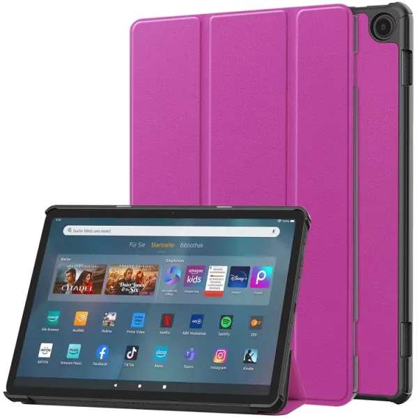 LEATHER Zaklápací kryt pre Amazon Fire Max 11 fialový