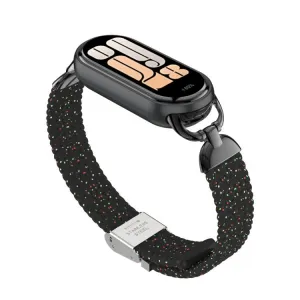 BRAIDED Nylonový remienok pre Xiaomi Smart Band 10 / 9 / 8 COLORFUL BLACK