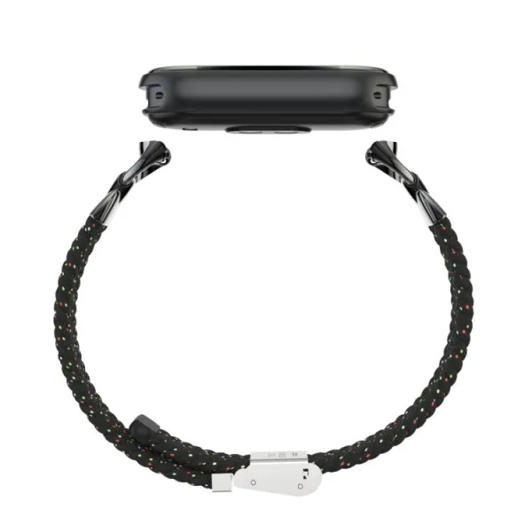 BRAIDED Nylonový remienok pre Xiaomi Smart Band 10 / 9 / 8 COLORFUL BLACK