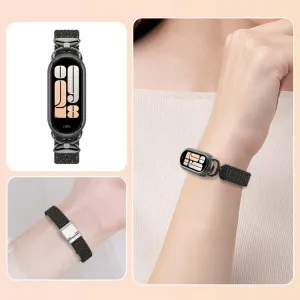 BRAIDED Nylonový remienok pre Xiaomi Smart Band 10 / 9 / 8 COLORFUL BLACK