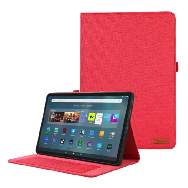FABRIC Zaklápací kryt pre Amazon Fire Max 11 červený