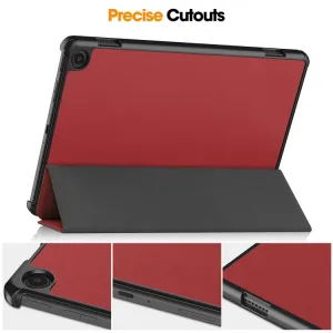 LEATHER Zaklápací kryt pre Amazon Fire Max 11 bordový