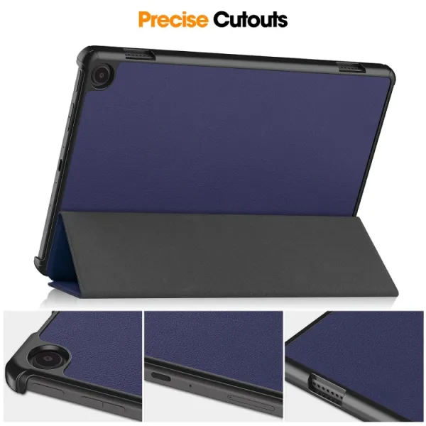 LEATHER Zaklápací kryt pre Amazon Fire Max 11 tmavomodrý