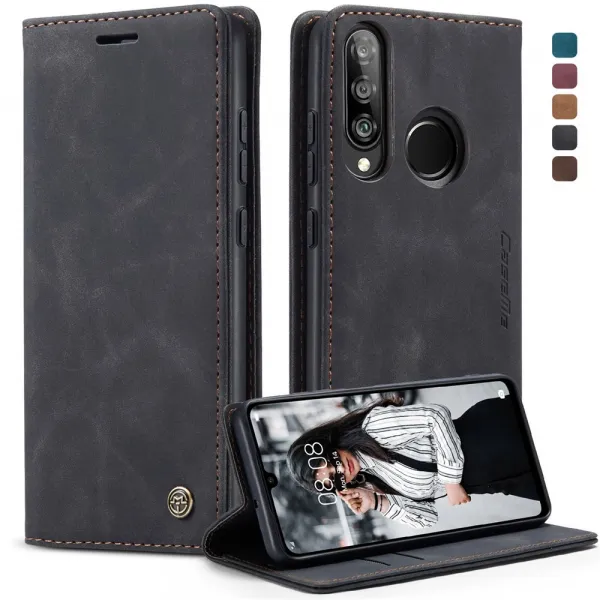 CASEME Flipové puzdro pre Huawei P30 Lite čierne