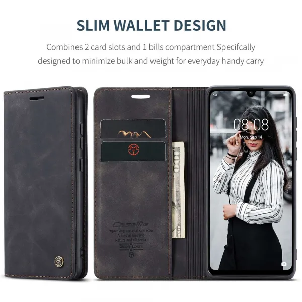 CASEME Flipové puzdro pre Huawei P30 Lite čierne