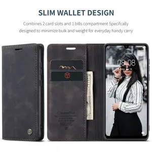 CASEME Flipové puzdro pre Huawei P30 Lite čierne