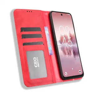 BUSINESS Peňaženkové puzdro pre TCL 60 SE NxtPaper 5G červené