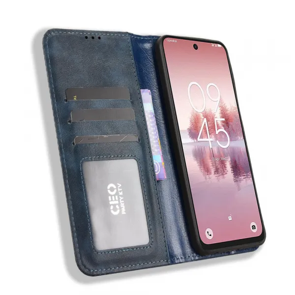 BUSINESS Peňaženkové puzdro pre TCL 60 SE NxtPaper 5G modré